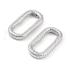 Anti-Tarnish Rhodium Plated 925 Sterling Silver Spring Gate Rings STER-K173-18P-2