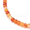 Mini Natural Carnelian Beaded Stretch Bracelets BJEW-JB07669-06-5