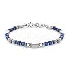 Adjustable 304 Stainless Steel Gemstone Beaded Bracelets FS-WG23DE2-14-1