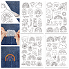 4 Sheets 11.6x8.2 Inch Stick and Stitch Embroidery Patterns DIY-WH0455-009-1