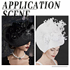 2Pcs 2 Colors Polyester Imitation Straw Oval Hat Base for Millinery AJEW-FG0002-82-5