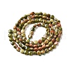 Natural Unakite Beads Strands G-C179-A4mm-05-3