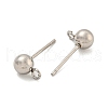 Non-Tarnish 304 Stainless Steel Stud Earring Findings STAS-O004-10C-P-2