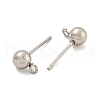 304 Stainless Steel Stud Earring Findings STAS-O004-10C-P-2