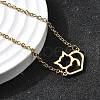 201 Stainless Steel Fox Link Bracelets BJEW-B128-05G-2