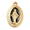 Golden Alloy Enamel Pendants KK-P197-16C-1