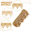 Ethnic Style Iron on/Sew on Polyester Metallic Embroidery Flower Ribbon SRIB-WH0011-204C-6