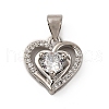 Brass Micro Pave Cubic Zirconia Pendants KK-P308-08P-1