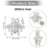 Fingerinspire 12Pcs Bees Alloy Brooches for Backpack Clothes JEWB-CA0001-53P-2