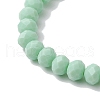 Glass Faceted Rondelle Beaded Stretch Bracelets for Women BJEW-MZ00065-05-4