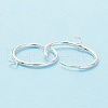 201 Stainless Steel Huggie Hoop Earring Findings STAS-P283-01N-S-2