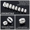 Unicraftale 16Pcs 8 Styles 304 Stainless Steel Wide Band Finger Rings for Women Men RJEW-UN0002-54P-5