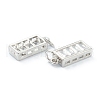Brass Micro Pave Clear Cubic Zirconia Charms ZIRC-M113-04P-3