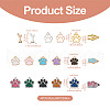 Biyun 60Pcs 15 Style Zinc Alloy Enamel and Tibetan Style Zinc Alloy Pendants FIND-BY0001-15-14
