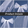 Long Bowknot Polyester Alligaor Hair Clips OHAR-WH20005-07B-6