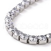 304 Stainless Steel Rhinestone Strass Chain Bracelets STAS-B021-14P-2
