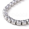 304 Stainless Steel Rhinestone Strass Chain Bracelets STAS-B021-14P-2