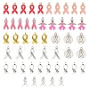 Awareness Ribbon Theme 50Pcs 9 Style Alloy Enamel Pendants & Awareness Ribbon Theme ENAM-YW0003-58-1