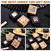 BENECREAT 100Pcs Kraft Paper Storage Boxes with Visible Window CON-BC0007-24B-6