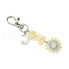 Natural Citrine Chip Pendant Decorations HJEW-MZ00096-01-4