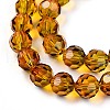 Baking Paint Transparent Glass Beads Strands X-DGLA-A035-T8mm-A05-4