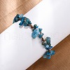 Adjustable Natural Apatite Braided Bead Bracelets for Women BJEW-U035-02N-3