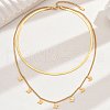 Stainless Steel Double Layer Butterfly Tassel Lady Fashion Necklaces DJ3409-5