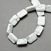 Rectangle Shaped Gemstone Natural Howlite Stone Beads Strands G-S112-23-2