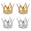 Olycraft 4Pcs 2 Colors Crown Alloy Display Ornaments FIND-OC0001-39-1