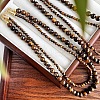 Natural Tiger Eye Round Beaded Double Layer Necklaces FS-WG27A05-01-4