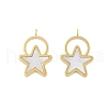 Natural Shell Pendants STAS-P366-15G-1