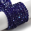 Electroplate Transparent Glass Beads Strands EGLA-A035-T4mm-L06-1