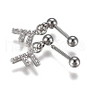 304 Stainless Steel Barbell Cartilage Earrings EJEW-H113-05P-3