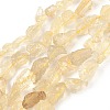 Raw Rough Natural Lemon Quartz Beads Strands G-M453-C01-2