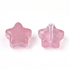 Transparent Spray Painted Glass Beads X1-GLAA-N035-01-A03-2