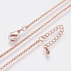 Long-Lasting Plated Brass Rolo Chain Necklaces NJEW-K112-10P-NF-1