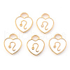 Light Gold Plated Alloy Enamel Pendants ENAM-R136-30-07-1