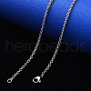 304 Stainless Steel Cable Chain Necklace NJEW-S420-007B-P-4