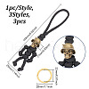 HOBBIESAY 3Pcs 3 Colors Polypropylene Braided Corn Knot Keychain KEYC-HY0001-26-2