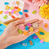 60pcs 10 Colors Luminous Resin Pendants JACR-TA0001-01-7