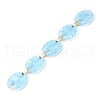 Handmade Crackle Acrylic Coffee Bean Chains AJEW-JB00836-02-1