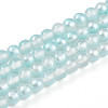 Baking Painted Transparent Glass Beads Strands DGLA-N011-4mm-05-1