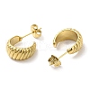 304 Stainless Steel Croissant Stud Earrings EJEW-I286-02G-2