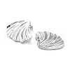 Shell Shape 304 Stainless Steel Stud Earrings for Women EJEW-L272-021P-2