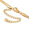Bowknot 304 Stainless Steel Snake Chain Pendant Necklaces for Women NJEW-G151-01G-3