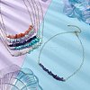 Natural & Synthetic Mixed Gemstone Chip Bib Necklaces NJEW-JN04950-2