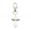 Angel ABS Plastic Imitation Pearl Pendant Decorations HJEW-JM01359-02-1