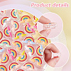   42Pcs 7 Colors Transparent Acrylic Enamel Beads OACR-PH0004-15-4