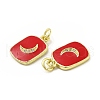 Brass Micro Pave Cubic Zirconia Pendants KK-E068-VB440-2-3