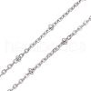 Non-Tarnish 304 Stainless Steel Satellite Chain Slider Necklace Making AJEW-JB01248-02-3